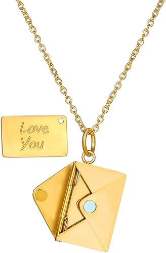 VALEN - ENVELOPE LOVE LETTER PENDANT NECKLACE
