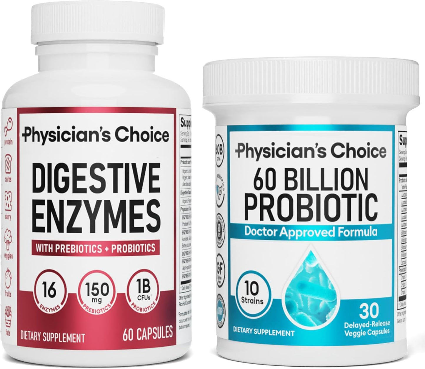 VALEN  - DIGESTIVE ENZYMES 60CT + 60B PROBIOTIC 30CT
