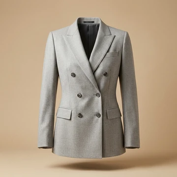 Blazer doppiopetto grigio perla, foto prodotto